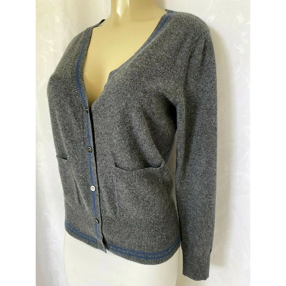 Oats Cashmere by Debra Hayburn Cardigan Sweater Knit Long Sleeve V Neck … - Picture 2 of 5